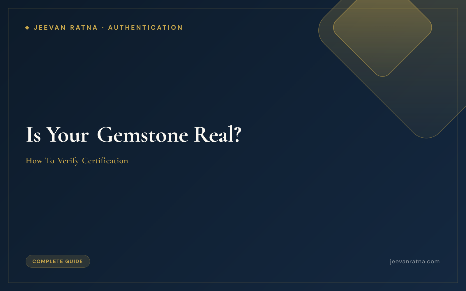 My Astrologer Recommended a Gemstone — How Do I Know If It's Real?