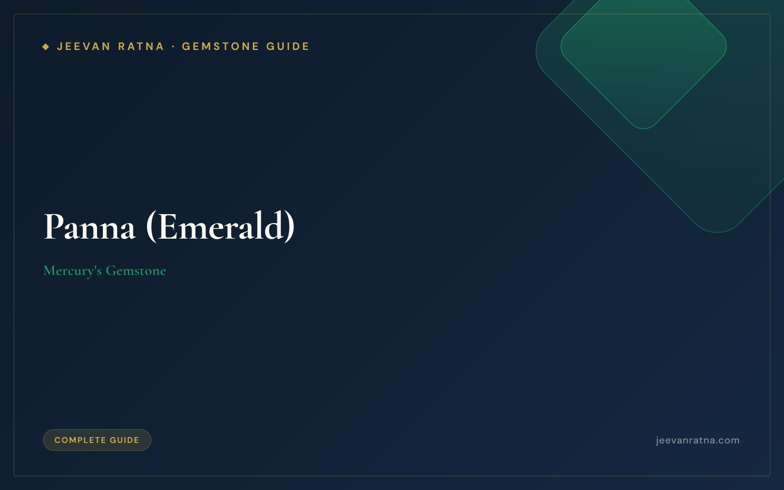 Panna (Emerald): The Complete Guide — Mercury's Story, Benefits, How to Wear, Price