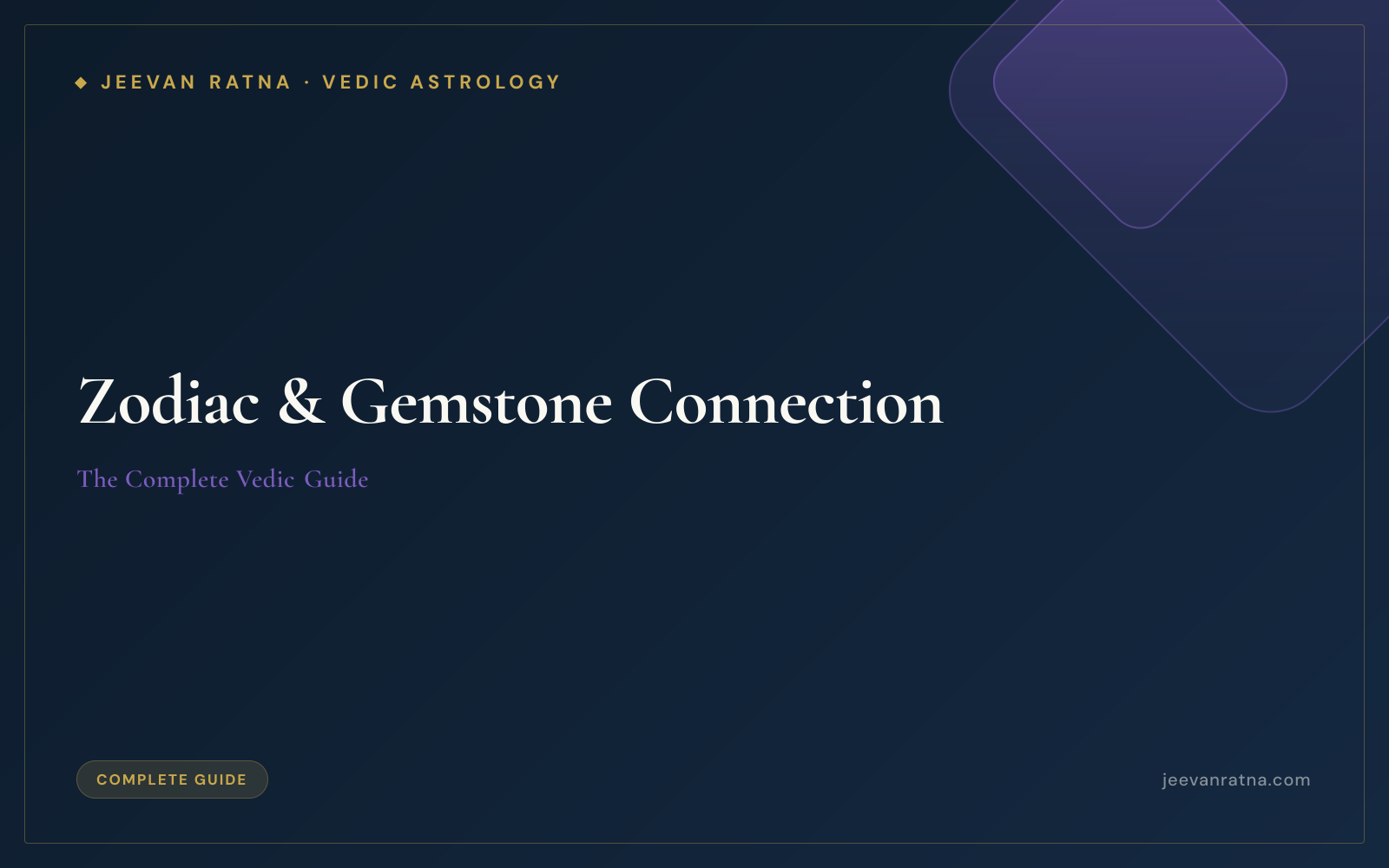 Zodiac and Gemstone Connection: The Complete Vedic Guide